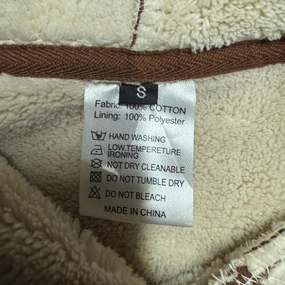 Brown‎ Sherpa-Lined Hoodie (S) - Picture 4 of 5